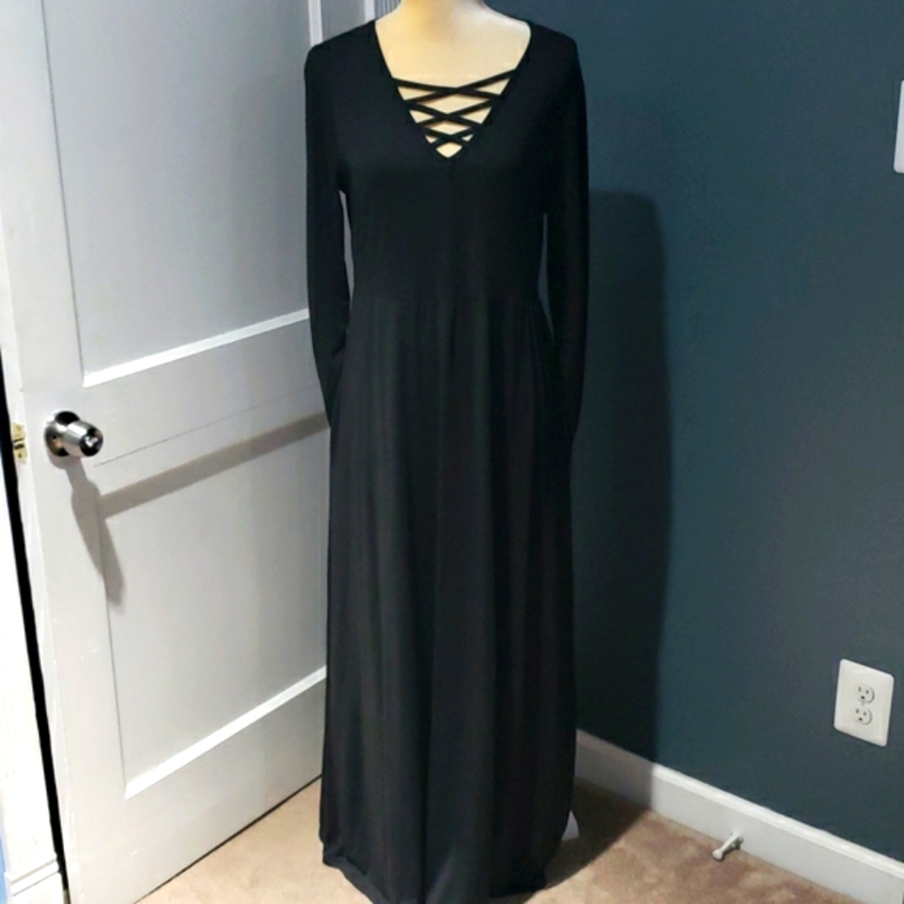 Sheshow Long Sleeve Polyester Maxi Dress Size XL